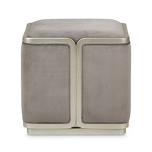 Load image into Gallery viewer, AICO Furniture Linea Linea Ottoman Gray Pearl in Silver Mist