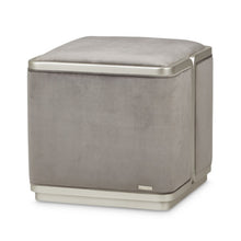 Load image into Gallery viewer, AICO Furniture Linea Linea Ottoman Gray Pearl in Silver Mist image