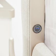 Load image into Gallery viewer, AICO Furniture La Marisia King Upholstered Platform Bed in Creamy Pearl