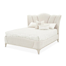 Load image into Gallery viewer, AICO Furniture La Marisia Queen Upholstered Platform Bed in Creamy Pearl