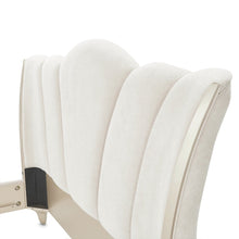Load image into Gallery viewer, AICO Furniture La Marisia King Upholstered Platform Bed in Creamy Pearl