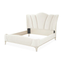 Load image into Gallery viewer, AICO Furniture La Marisia King Upholstered Platform Bed in Creamy Pearl