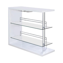 Load image into Gallery viewer, Prescott Rectangular 2-shelf Bar Unit Glossy White image
