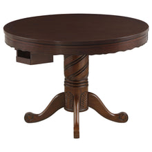 Load image into Gallery viewer, Turk 3-in-1 Round Pedestal Game Table Tobacco image

