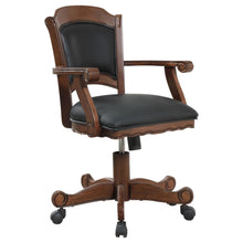 Load image into Gallery viewer, Turk Game Chair with Casters Black and Tobacco image
