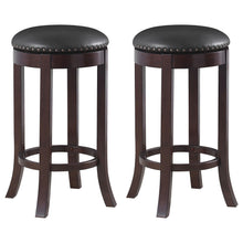Load image into Gallery viewer, Aboushi Swivel Bar Stools with Upholstered Seat Brown (Set of 2) image
