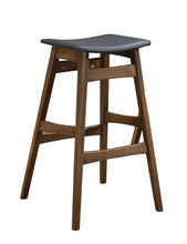 Load image into Gallery viewer, Finnick Tapered Legs Bar Stools Dark Grey and Walnut (Set of 2) image
