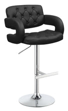 Load image into Gallery viewer, Brandi Adjustable Bar Stool Black and Chrome
