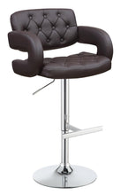 Load image into Gallery viewer, Brandi Adjustable Bar Stool Chrome and Brown
