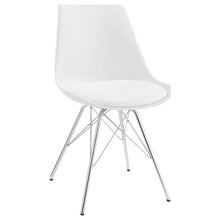 Load image into Gallery viewer, Juniper Armless Dining Chairs White and Chrome (Set of 2) image
