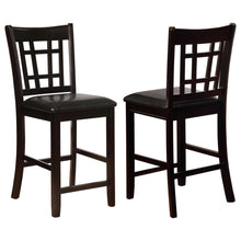 Load image into Gallery viewer, Lavon Upholstered Counter Height Stools Black and Espresso (Set of 2) image
