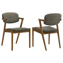 Load image into Gallery viewer, Malone Dining Side Chairs Grey and Dark Walnut (Set of 2) image

