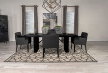 Load image into Gallery viewer, Catherine Double Pedestal Dining Table Set Charcoal Grey and Black image
