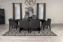 Load image into Gallery viewer, Catherine Double Pedestal Dining Table Set Charcoal Grey and Black
