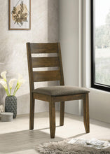 Load image into Gallery viewer, Alston Ladder Back Dining Side Chairs Knotty Nutmeg and Grey (Set of 2) image
