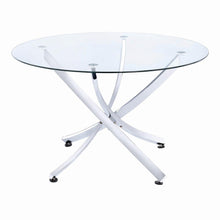 Load image into Gallery viewer, Beckham Round Dining Table Chrome and Clear image

