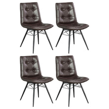 Load image into Gallery viewer, Aiken Upholstered Tufted Side Chairs Brown (Set of 4) image
