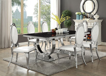 Load image into Gallery viewer, Antoine Rectangular Dining Set Chrome and Grey

