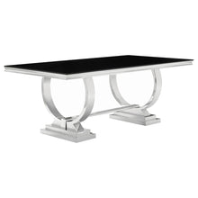 Load image into Gallery viewer, Antoine Rectangular Dining Table Chrome and Black image
