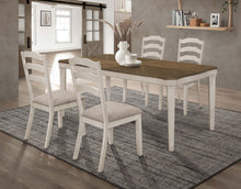 Load image into Gallery viewer, Ronnie Starburst Dining Table Set Khaki and Rustic Cream image
