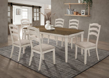 Load image into Gallery viewer, Ronnie Starburst Dining Table Set Khaki and Rustic Cream
