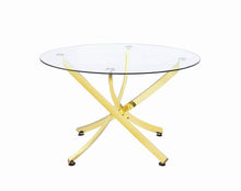 Load image into Gallery viewer, Beckham Round Dining Table Brass and Clear image
