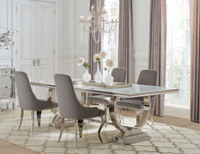 Load image into Gallery viewer, Antoine Rectangular Dining Set Chrome and Grey image
