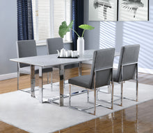 Load image into Gallery viewer, Annika Rectangular Dining Set White and Chrome image
