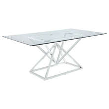 Load image into Gallery viewer, Beaufort Rectangle Glass Top Dining Table Chrome image
