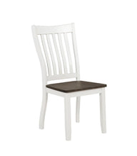 Load image into Gallery viewer, Kingman Slat Back Dining Chairs Espresso and White (Set of 2) image
