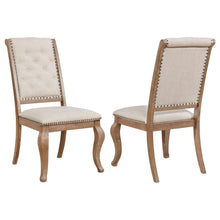 Load image into Gallery viewer, Brockway Tufted Side Chairs Cream and Barley Brown (Set of 2) image
