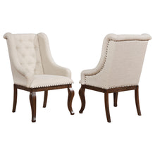 Load image into Gallery viewer, Brockway Tufted Arm Chairs Cream and Antique Java (Set of 2) image

