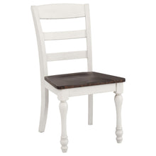Load image into Gallery viewer, Madelyn Ladder Back Side Chairs Dark Cocoa and Coastal White (Set of 2) image
