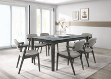 Load image into Gallery viewer, Stevie Rectangular Dining Set Grey and Black
