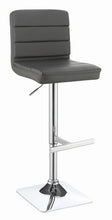 Load image into Gallery viewer, Bianca Upholstered Adjustable Bar Stools Grey and Chrome (Set of 2) image

