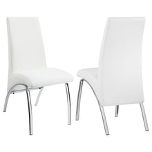 Load image into Gallery viewer, Bishop Upholstered Side Chairs White and Chrome (Set of 2) image
