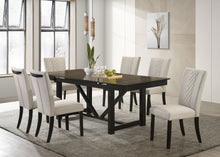 Load image into Gallery viewer, Malia Rectangular Dining Table Set with Refractory Extension Leaf Beige and Black
