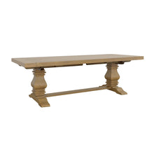 Load image into Gallery viewer, Florence Double Pedestal Dining Table Rustic Smoke image
