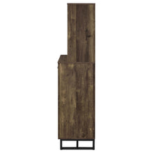 Load image into Gallery viewer, Mendoza 2-door Wine Cabinet Rustic Oak Herringbone and Gunmetal
