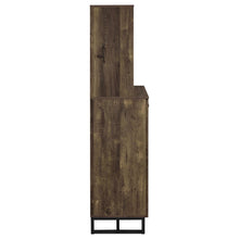 Load image into Gallery viewer, Mendoza 2-door Wine Cabinet Rustic Oak Herringbone and Gunmetal

