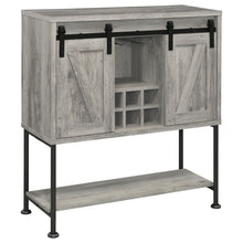 Load image into Gallery viewer, Claremont Sliding Door Bar Cabinet with Lower Shelf Grey Driftwood image
