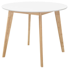 Load image into Gallery viewer, Breckenridge Round Dining Table Matte White and Natural Oak image
