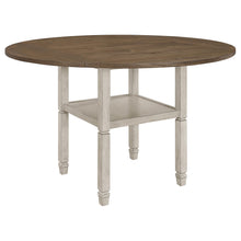 Load image into Gallery viewer, Sarasota Counter Height Table with Shelf Storage Nutmeg and Rustic Cream image

