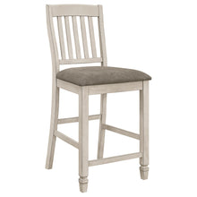 Load image into Gallery viewer, Sarasota Slat Back Counter Height Chairs Grey and Rustic Cream (Set of 2) image
