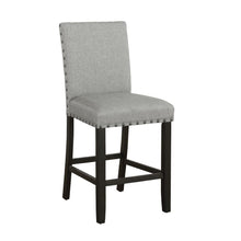 Load image into Gallery viewer, Kentfield Solid Back Upholstered Counter Height Stools Grey and Antique Noir (Set of 2) image
