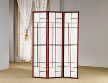 Load image into Gallery viewer, Katerina 3-panel Folding Floor Screen White and Cherry
