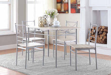 Load image into Gallery viewer, Anna Fontana 5-piece Rectangular Dining Set Brushed Silver
