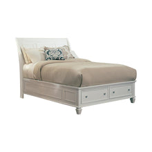 Load image into Gallery viewer, Sandy Beach Eastern King Storage Sleigh Bed Cream White image
