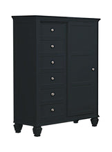 Load image into Gallery viewer, Sandy Beach Door Chest with Concealed Storage Black image
