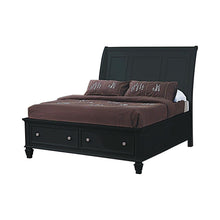Load image into Gallery viewer, Sandy Beach Eastern King Storage Sleigh Bed Black image
